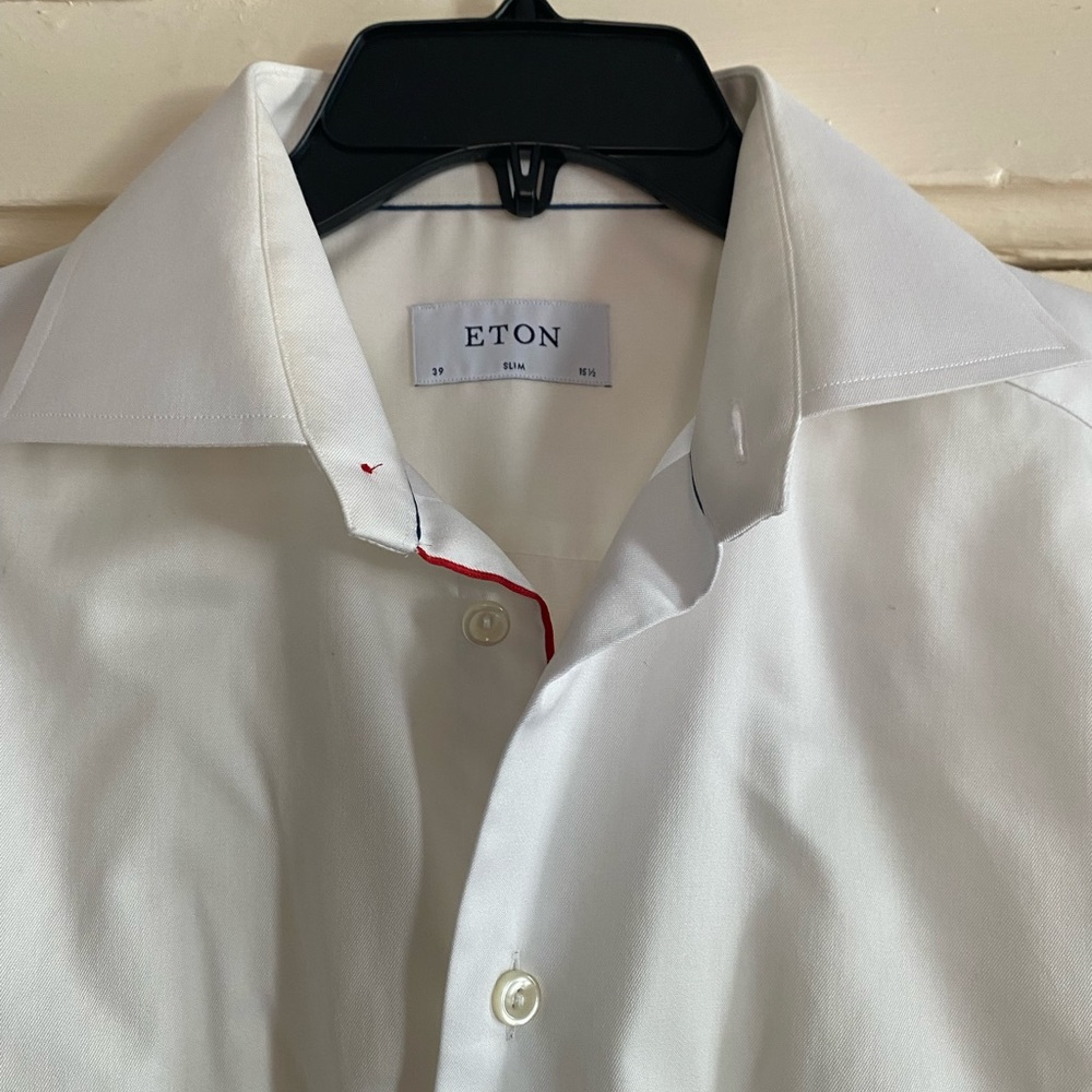 Eton Chinese New Year Edition White Dress Shirt 15.5/39 Slim